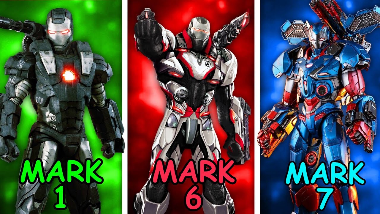 Все костюмы War Machine: объяснение за 8 минут