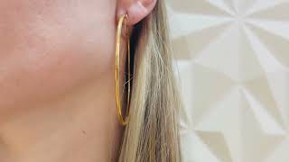 Video: BASIC Creole Hoop Earrings GOLD