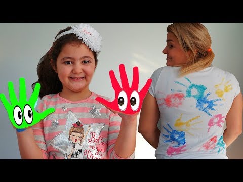 Masal, Öykü and Mom Learn Colored Paints Funny Kids Video