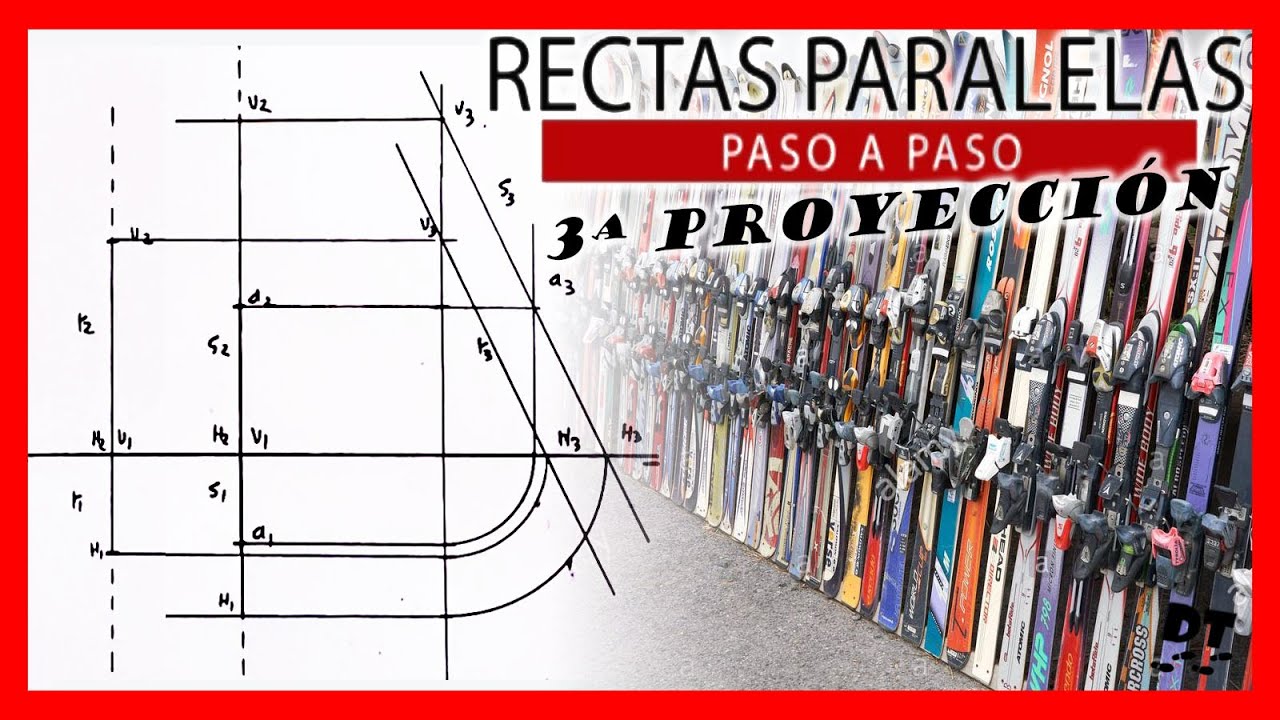 👏🏻 Recta paralela a otra de que pasa por un punto⚡⚡ RECTAS DE PERFIL