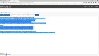 Removing duplicate lines in text file