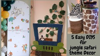 5 DIYs For Jungle Theme Birt ay Decorations Ideas For Party Decor