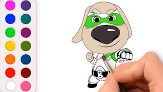 How To Draw And Color Talking Tom Hero Dash - Ben