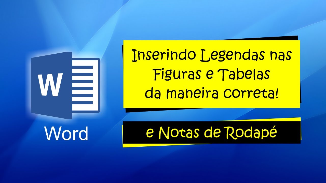 Inserindo Legendas e Notas de Rodapé no Word - YouTube