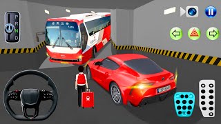 New Supra Car vs Express Bus Stuck in Parking Garage! 🚗💥 Who Escapes? 3D Driving Class 2026 Gameplay