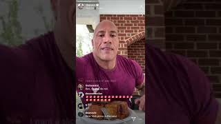 The Rock💪🏾Cheatmeal livestream (INSTAGRAM)