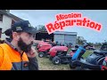5 heures de travail un dimanche pour sortir le maximum de machines (stiga, simplicity, cub, robot)