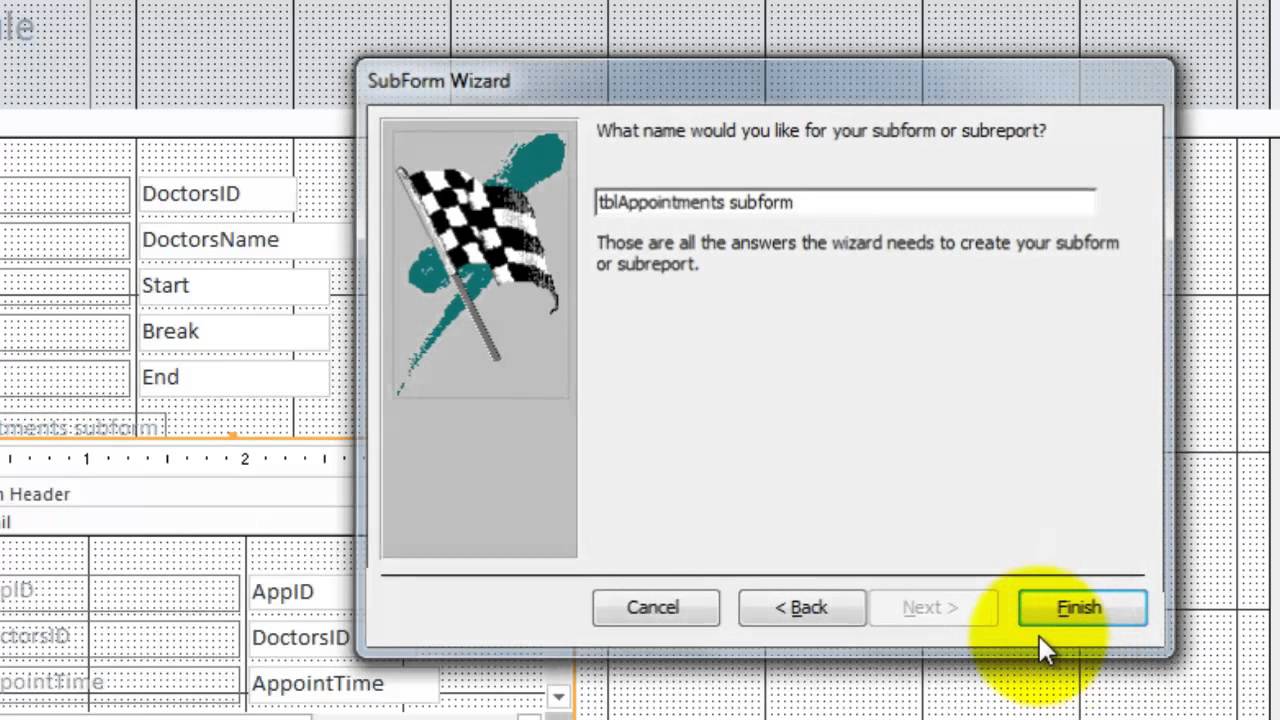 an appointment form in access step by step youtube