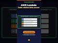 AWS Lambda in Hindi — Serverless Functions 🔥 #shorts #aws