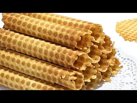 Вафельные трубочки останутся хрустящими даже с кремом.  /Wafer rolls