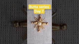 Day 7 ✨ Unique Handmade Aari Butta Design | 30 Days • 30 Butta Designs #shorts #support #viral