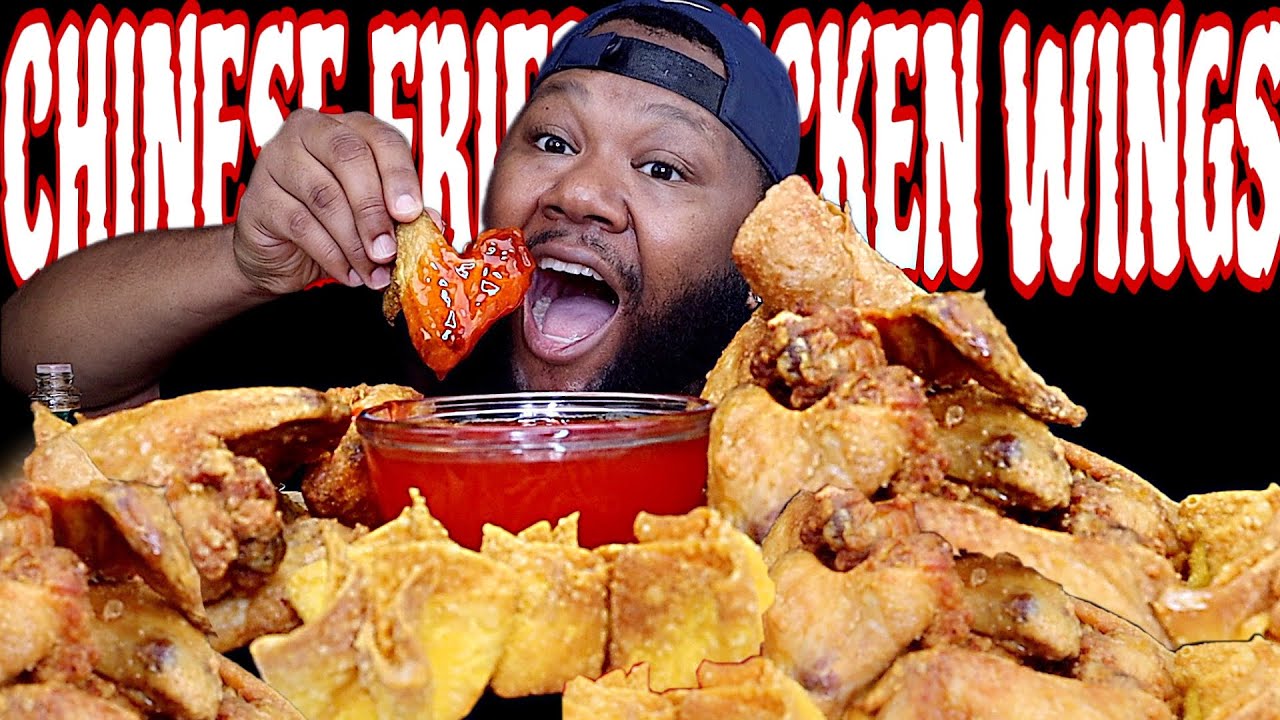 FRIED CHICKEN WINGS MUKBANG | Chinese chicken wings w/ sweet and sour sauce
