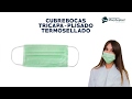 CUBREBOCAS TRICAPA PLISADO TERMOSELLADO