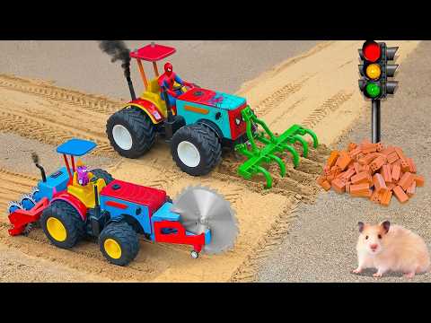 DIY Mini Tractor Wala Builds a Strong Overhead Bridge | Brick & Metal Construction #2