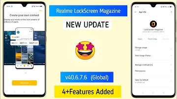 Realme Lockscreen Magazine Update (Version 40.6.7.6) 4+ features Added |  Realme UI 2.0 Magazine⚡