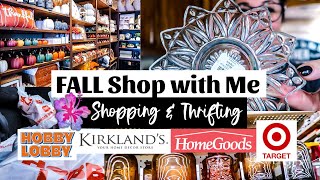 SHOP WITH ME \& FALL DECOR HAUL | Kirklands, Home Goods, Hobby Lobby, Target, and THRIFTING!