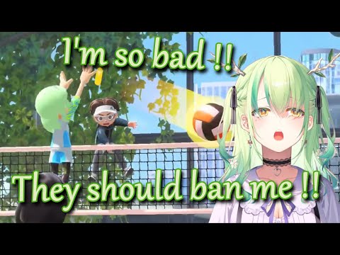 Compilation of salty Fauna cutely losing at sports