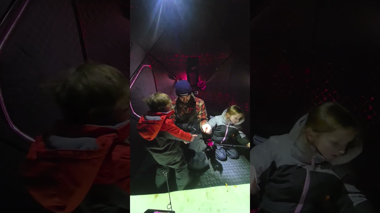 Creating memories with the kids ice fishing 