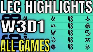 LEC Highlights ALL GAMES W3D1 Spring 2022 | Week 3 Day 1