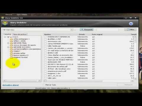 como utilizar el Glary Undelete