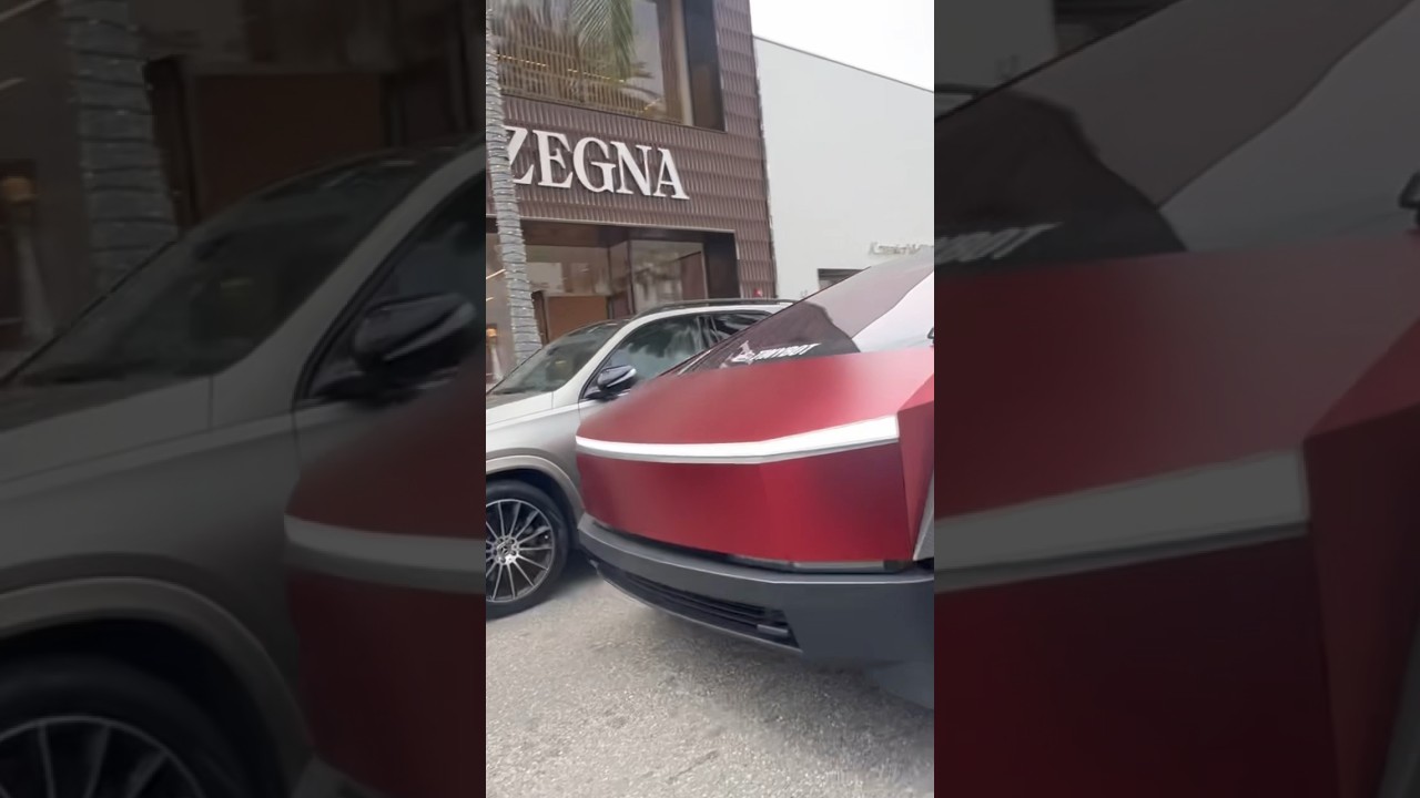 2 Wrapped CyberTrucks on Rodeo Drive! You like?