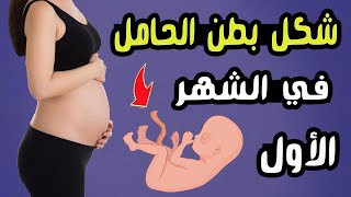 كيف يكون شكل بطن الحامل في الشهر الأول