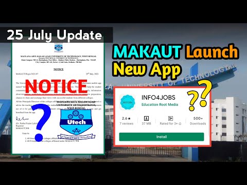 MAKAUT lanched new App info4jobs | Really ?? INFO4JOBS App Makaut 25 July
