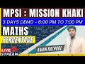MP SI 2025 | Constable &amp; Excise Constable | Maths for Pre cum Mains | Live Class By Aman Sir
