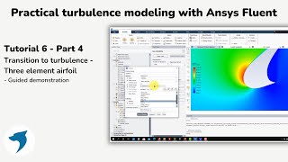 Turbulence modeling with Ansys Fluent | Transition to turbulence - Three element airfoil - Part 2