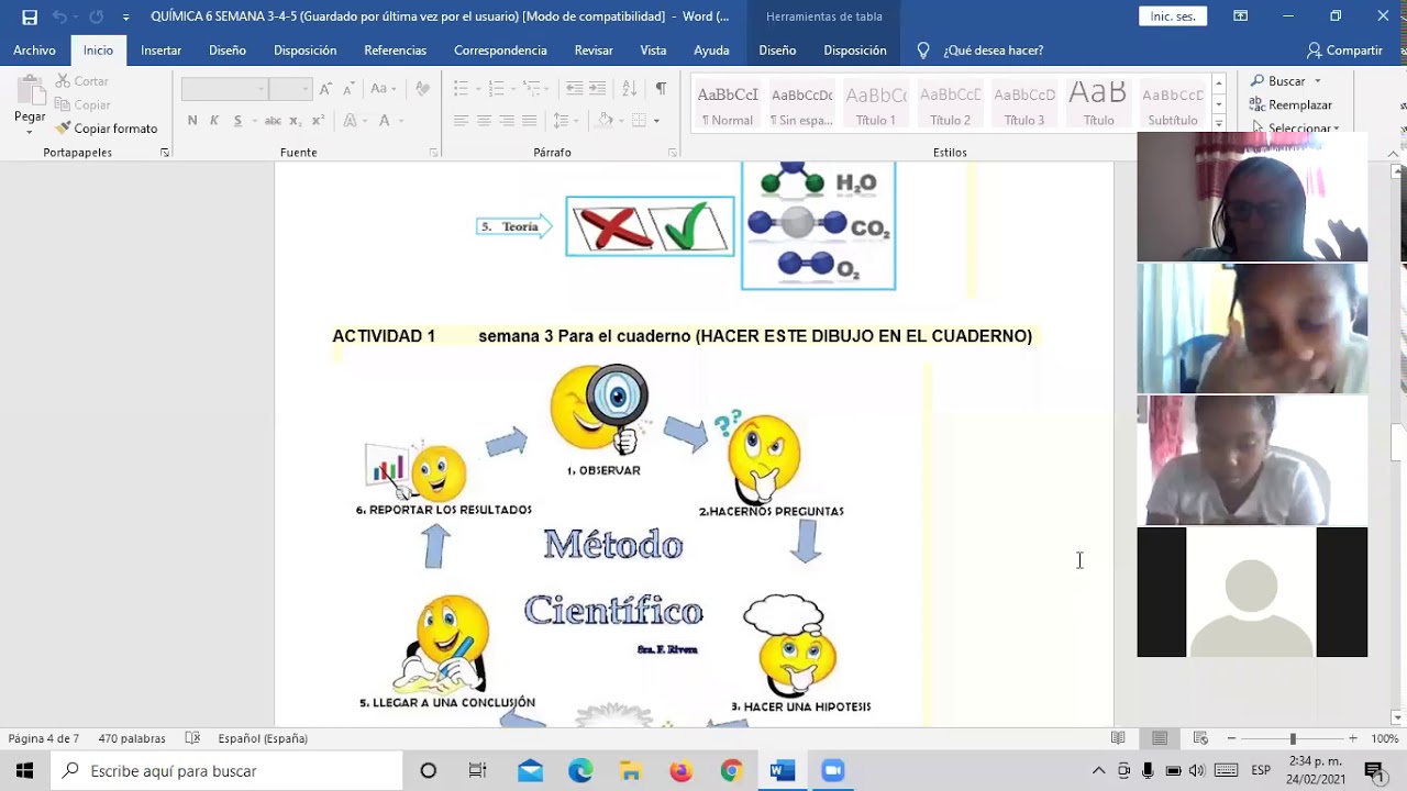 24 /02/2021 Clase química 2 parte grado 6
