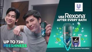 Use Rexona daily for all-day odor protection.