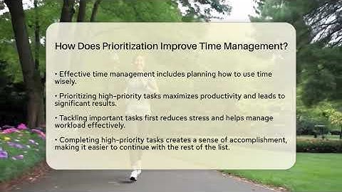 How Does Prioritization Improve Time Management? - The Personal Growth Path