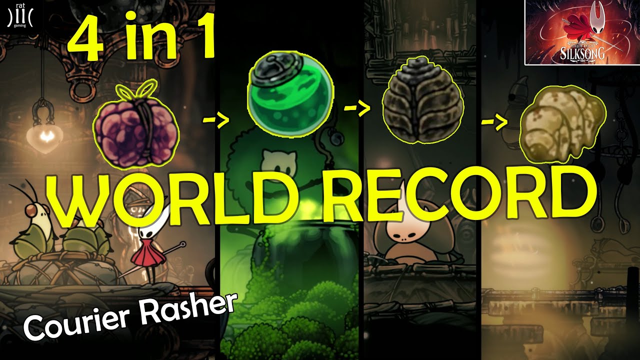Courers Rasher world record 4 in 1 run Silksong Couriers Rasher - YouTube