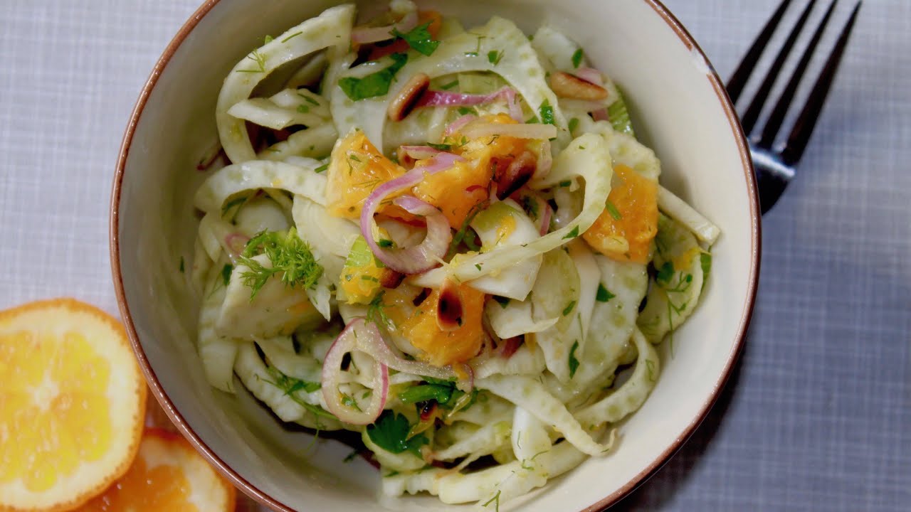 fennel salad with orange and pine nuts Fenchelsalat mit Orange und Pinienkernen YouTube