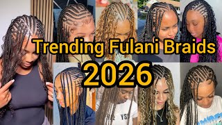 Elegant FULANI BRAIDS Hairstyles to try out in 2026 | Flip Over Fulani Braids | Goddess Braids
