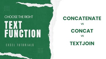 Choosing the Right Text Function: CONCATENATE vs CONCAT vs TEXTJOIN in Excel