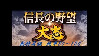 信長の野望・大志　武将名鑑　統率80～100