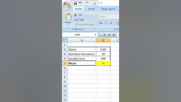 Confidence Function in Excel  How to Estimate The Population Mean Based on a Sample