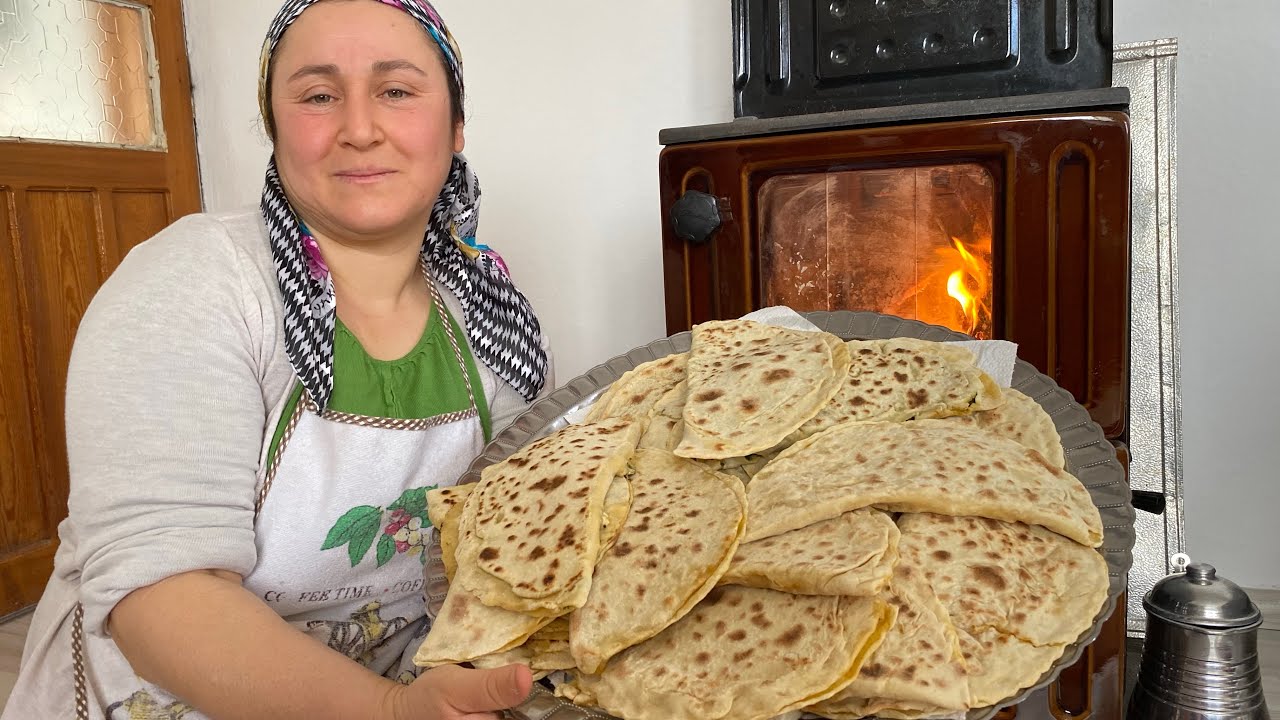 Şömineli soba üstünde 3 farklı tat🧿 GÖZLEME👩🏻‍🍳