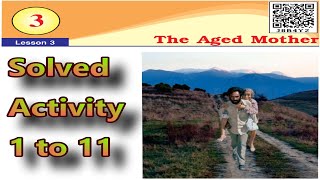 Famous The Aged Mother/chapter 3/class 8th/ PSEB/Activities 1 to 8 Wealth