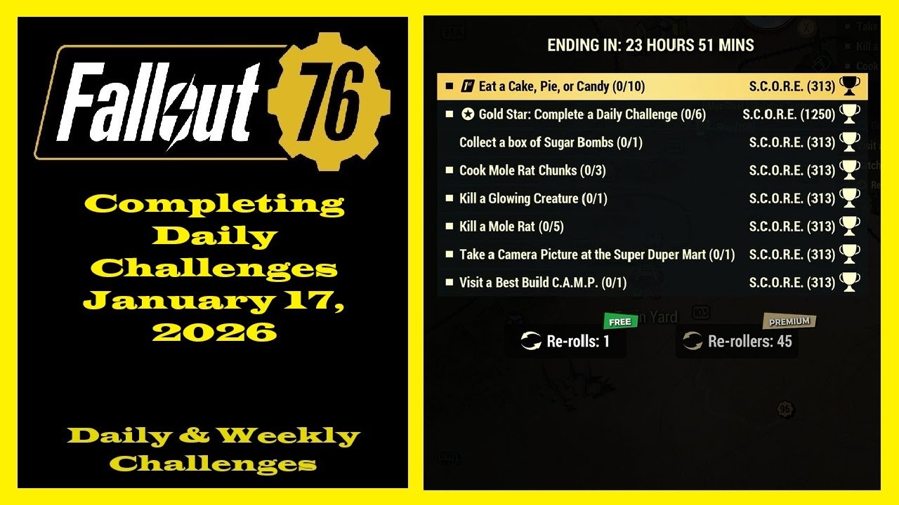 Completing Daily Challenges For January 17, 2026 - Fallout 76 Daily Challenges Guide