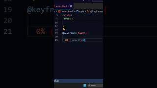 Toast notification using css