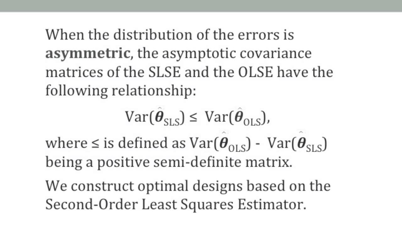 Statistics on Reels: Optimal Design for Models with Asymmetric Errors ...