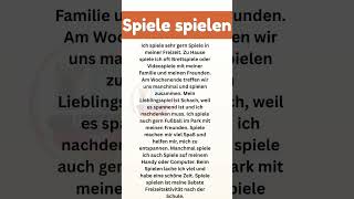 Spiele spielen auf Deutsch (A1–A2) | Einfacher Text + Alltagssätze