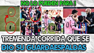 Mira La Impresionante VELOCIDAD Del Guardaespaldas De Messi Tras Atrapar A Un Niño