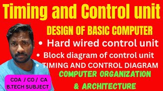 Timing and Control / Basic Computer of Control Unit / Control Timing Signals from COA || #CO