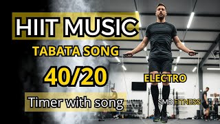 20 Min HIIT Workout Music 40/20 – Electro Tabata Training | 20 Rounds Timer