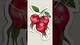 Rose Hip #art #illustration #draw #giftideas #sticker #stickers #pattern #drawing