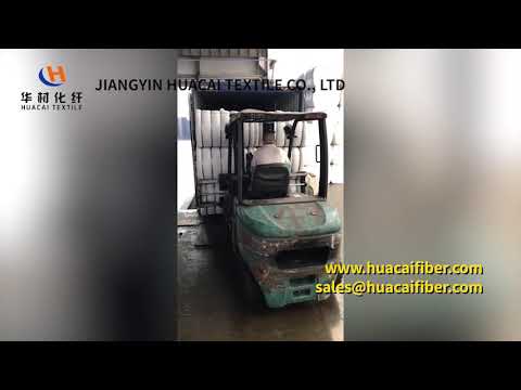 4 40HQ 1 2D 32mm Virgin Polyester Staple Fiber Dope Dyed Black Shipped To South America