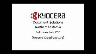 Solutions Lab: KCC (Kyocera Cloud Capture)
